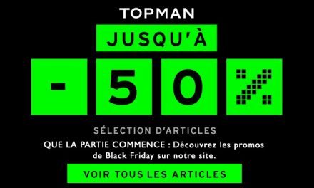 Jusqu’-50% pour le Black Friday Topman !