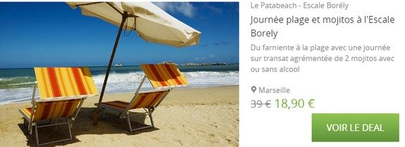 bon plan journee plage mojito marseille escale borely