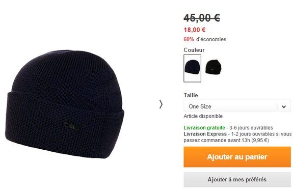 bonnet hugo boss bleu marine