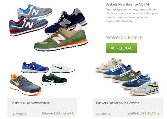 Bons Plans Baskets Homme chez Groupon !