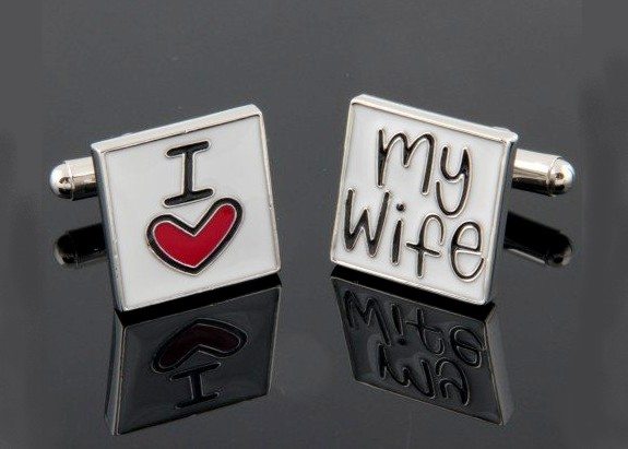 boutons de manchette i love my wife declaration d amour