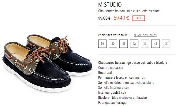 chaussures bateau cuir suede bicolore m studio