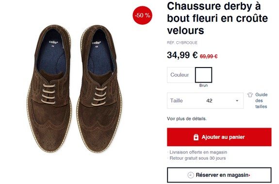 chaussures celio en promo