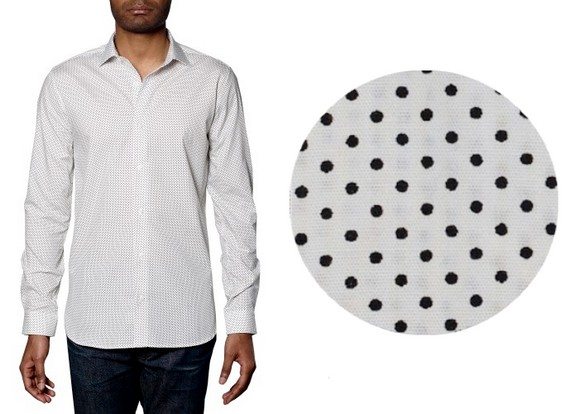 chemise homme a pois