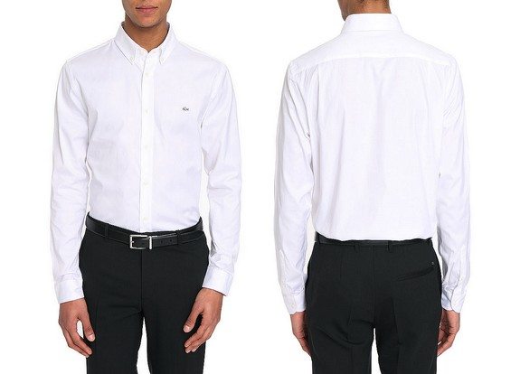 chemise homme blanche lacoste