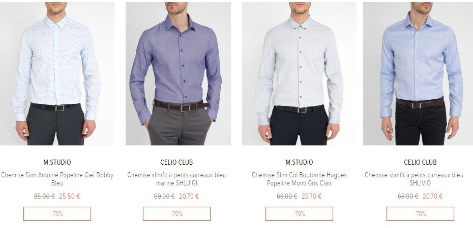 chemise homme destockage