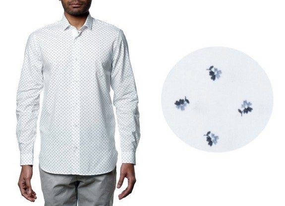 chemise homme motif fleurs