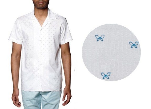 chemise manches courtes a motifs