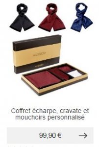 coffret echarpe cravate mouchoir idee cadeau homme