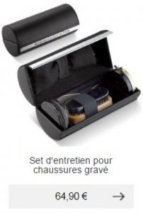 coffret entretien chaussures cirage brosse idee cadeau homme