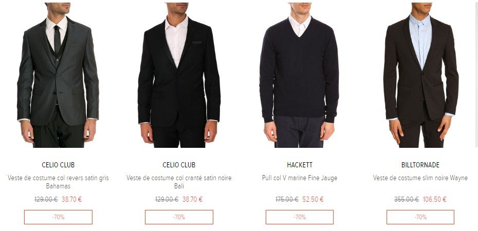 destockage vetement homme chic