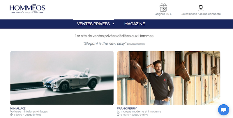 Homméos, le Site de Ventes Privées pour Hommes