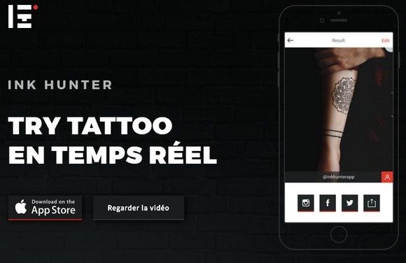 Ink Hunter, l’application de tatouages virtuels