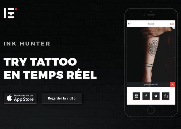 Ink Hunter, l’application de tatouages virtuels