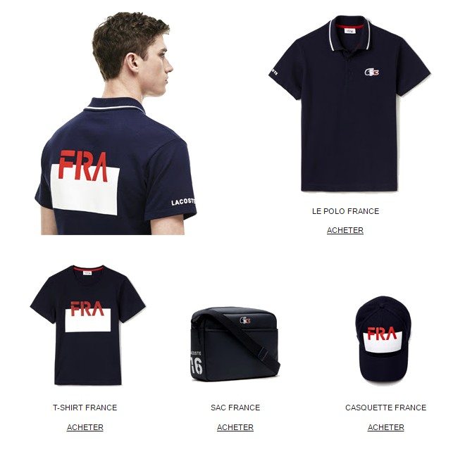 lacoste france supporter les bleus