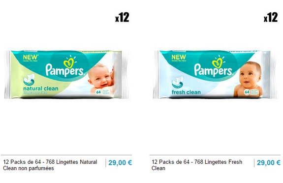 lingettes pampers