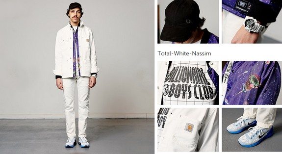 look masculin streetwear black violet