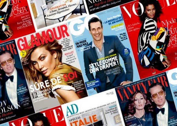 Magazines homme et femme en promo