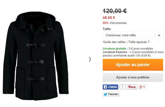 manteau trench coat topman noir