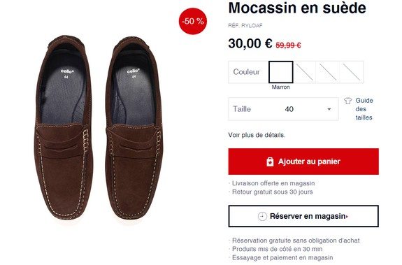 mocassins marron en suede celio