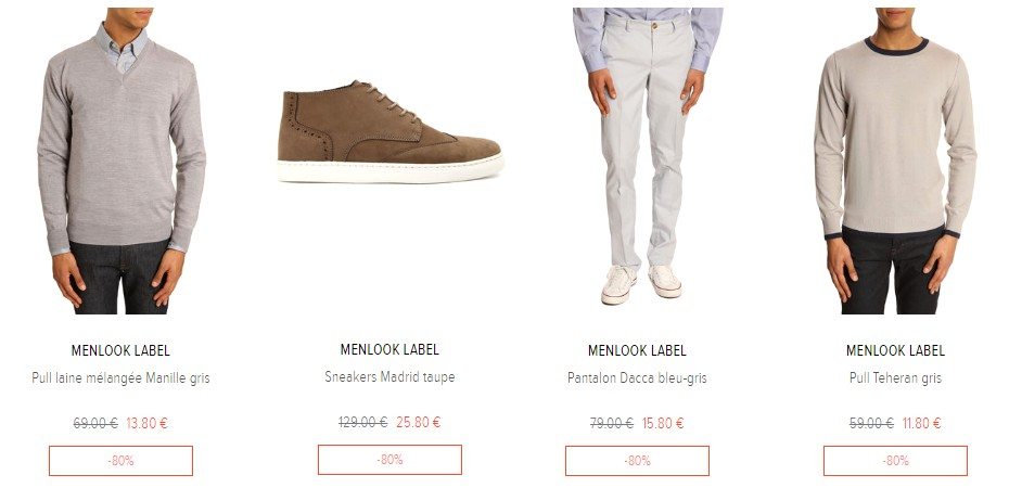 mode homme destockage