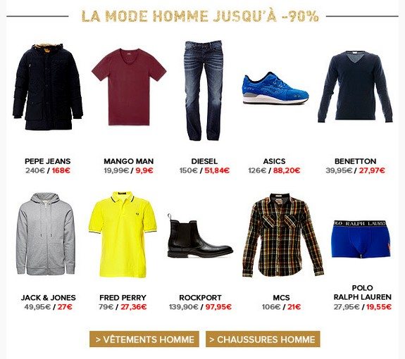 mode homme pas chere brandalley