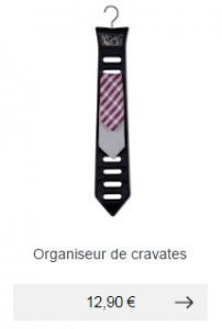 organiseur cravates idee cadeau homme pratique