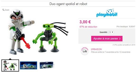 playmobil garcon duo agent spatial et robot