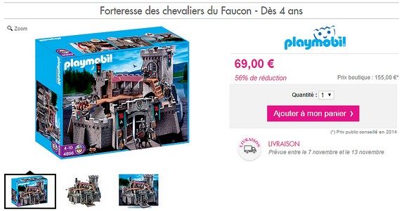 playmobil garcon forteresse des chevaliers du faucon