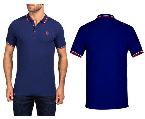 polo manches courtes wap two tony parker bleu marine