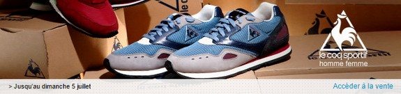 vente privee baskets coq sportif