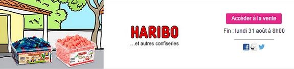 vente privee bonbons haribo chocolats biscuits