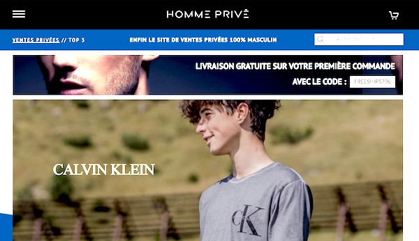 vente privee calvin klein pour homme