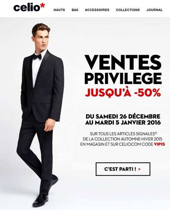 Vente Privée Celio avant les Soldes !