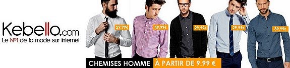 vente privee chemises homme pas cheres