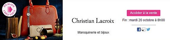 vente privee christian lacroix maroquinerie et bijoux