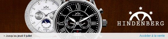 vente privee de montres hindenberg