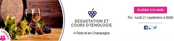 vente privee degustation et cours oenologie paris et champagne