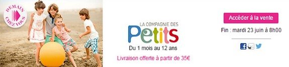 vente privee enfant compagnie des petits