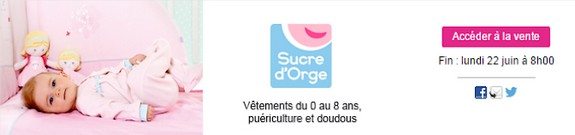 vente privee enfant sucre d orge