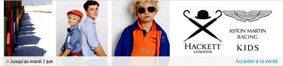 vente privee enfants kids hackett london aston martin racing