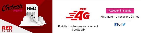 vente privee forfait mobile red 4g sans engagement a petits prix