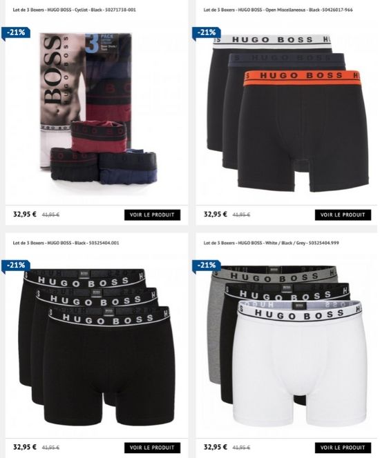 vente privee hugo boss boxer calecon homme prive