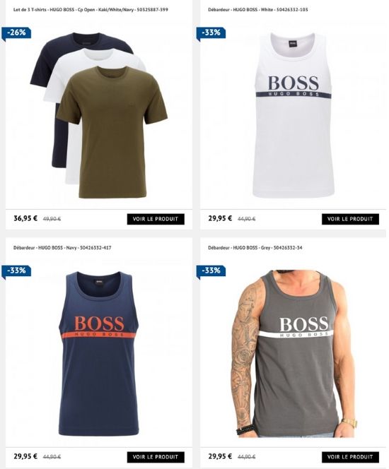 vente privee hugo boss t-shirt debardeur homme prive