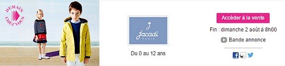 vente privee jacadi enfant