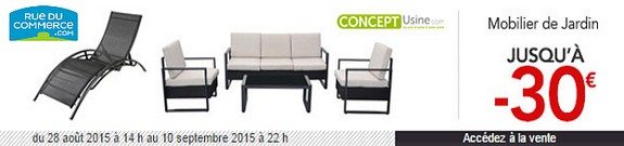 vente privee mobilier de jardin rue du commerce