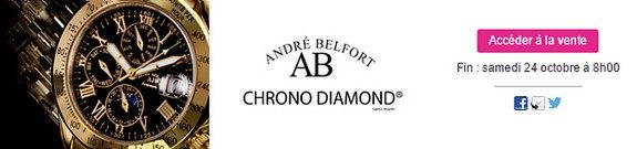 vente privee montres andre belfort et chrono diamond