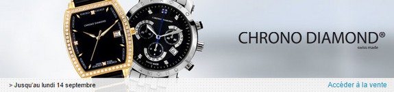 vente privee montres chrono diamond