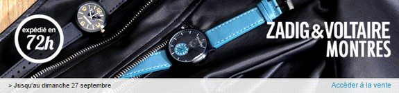 vente privee montres homme et femme zadig et voltaire