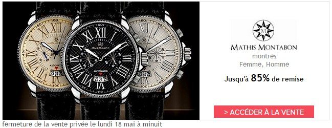 Vente Privée de Montres Mathis Montabon